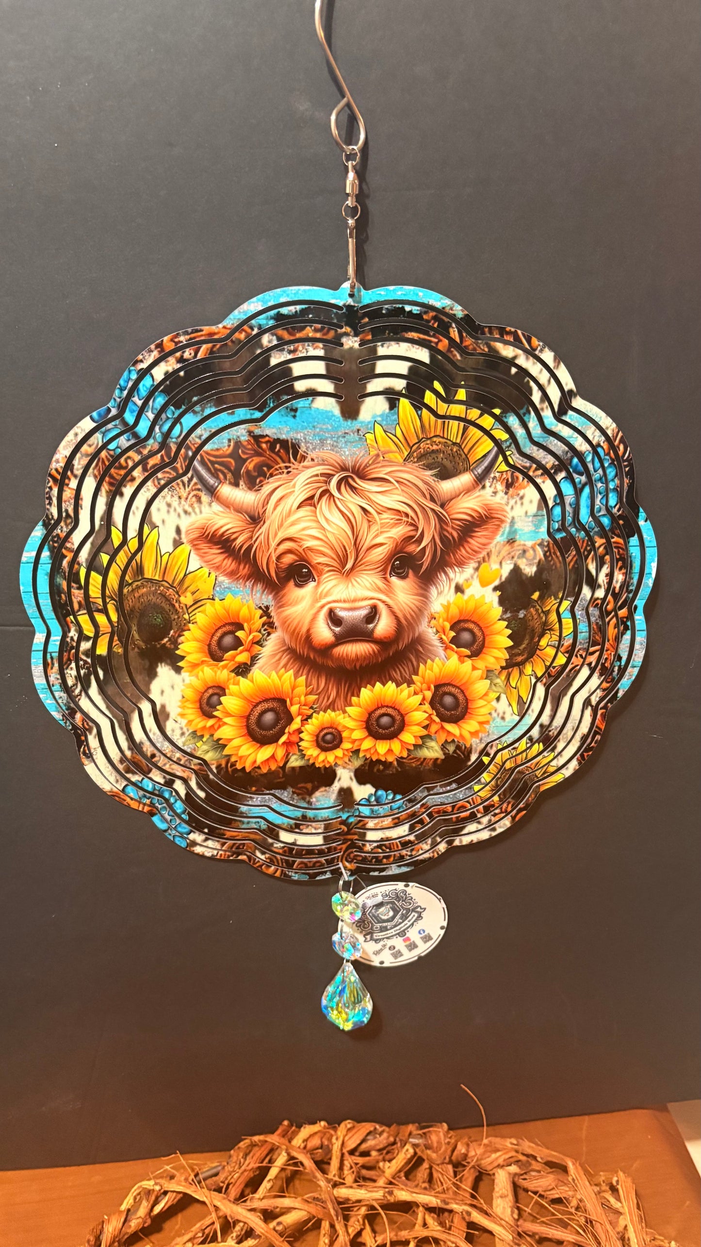 Highland, cow wind spinner