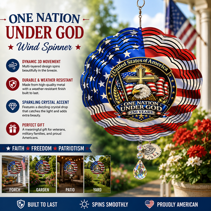 One Nation Under God Wind Spinner