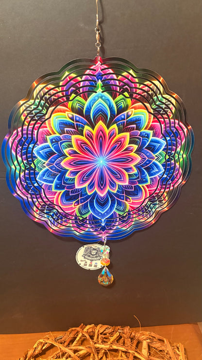 Rainbow Mandala Wind Spinner