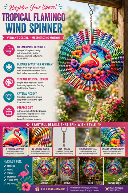 Flamingo Wind Spinner