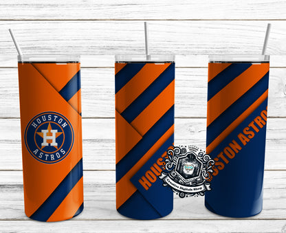 Houston Astros-inspired 20oz skinny tumbler - Creative Digitals Shop