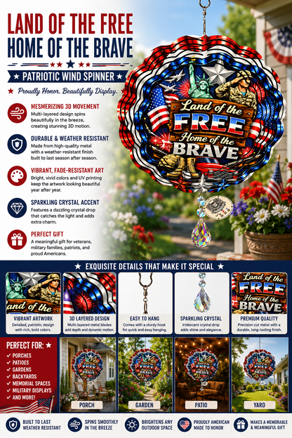 Patriotic Wind Spinner