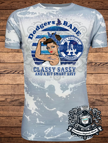 Dodgers Babe Football T-Shirt