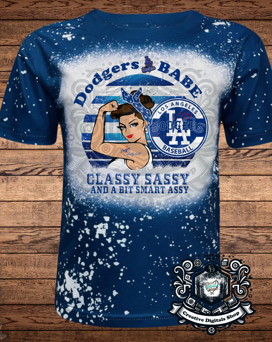 Dodgers Babe Football T-Shirt