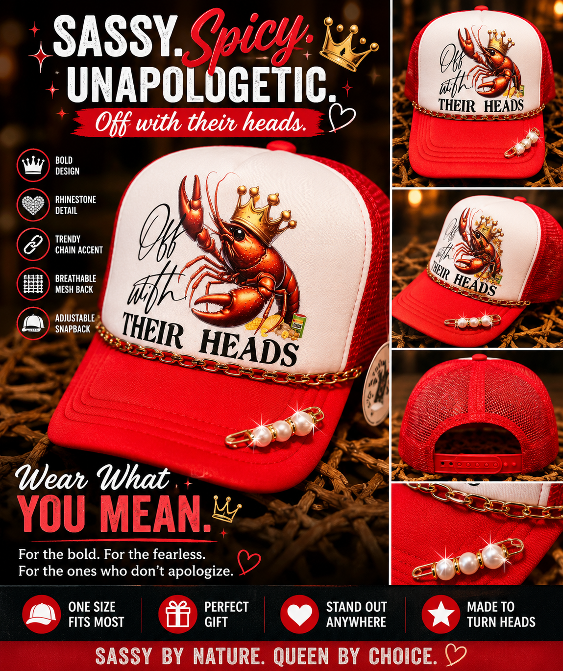 Sassy Spicy Trucker Hat – Bold Southern Style with Attitude